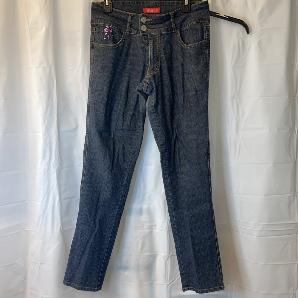 Zoey Beth Stretch Straight Leg Vintage Y2K Girls 11/12 Jeans Embellished‎ Bling